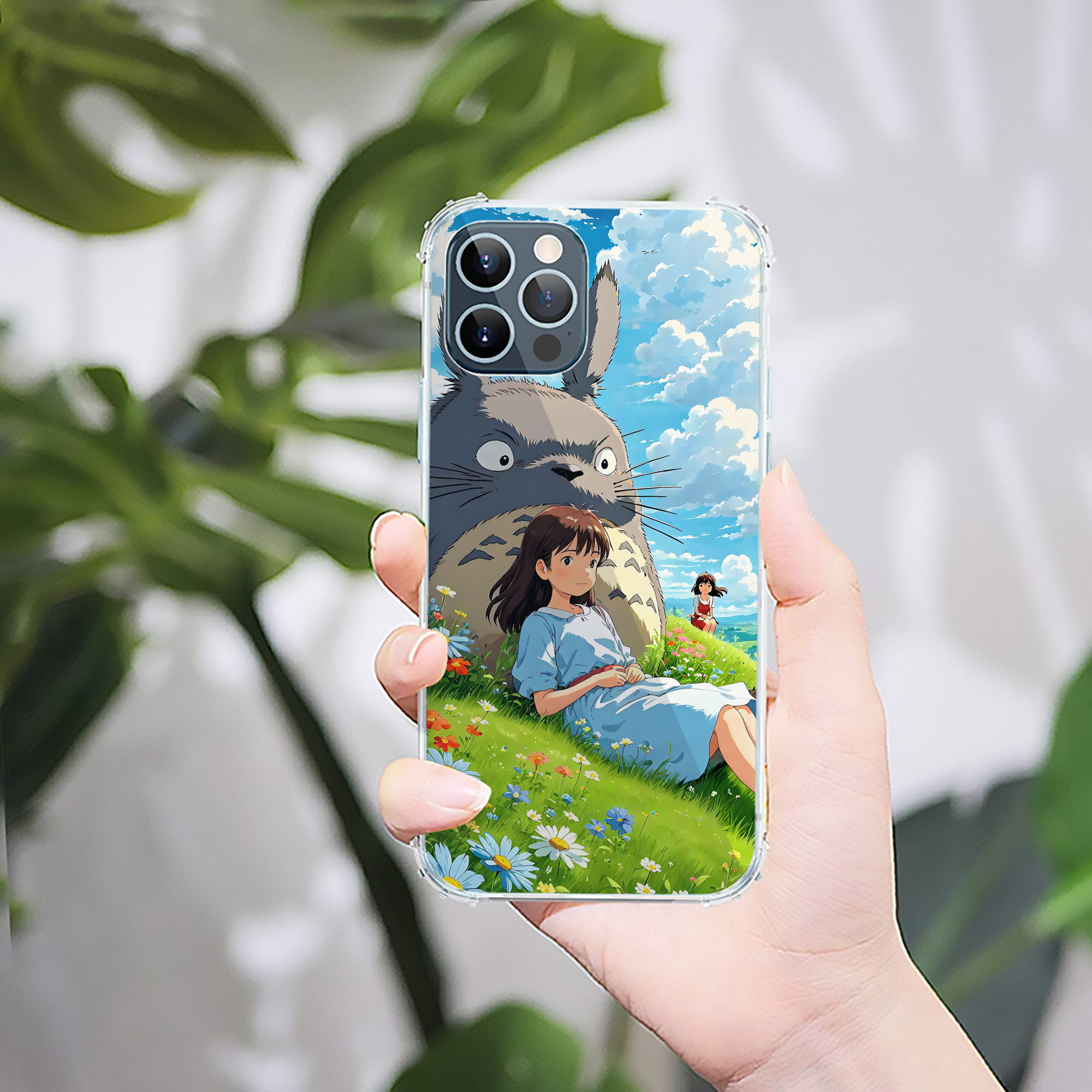 （画像用） となりのトトロ 草壁メイ 草壁サツキ My Neighbor Totoro Satsuki Kusakabe Mei Kusakabe 【iPhone 12シリーズ対応】透明スマホケース（クリアソフトケース）